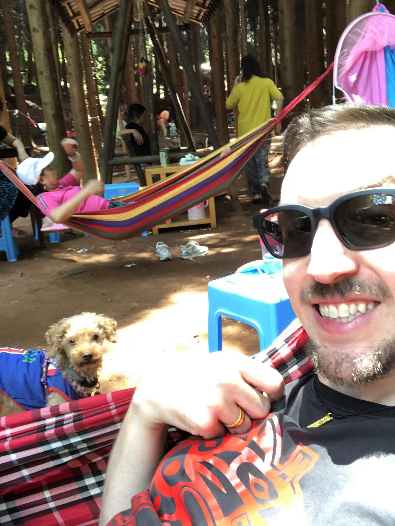 It's at least 20 degrees cooler in the shade napping in a hammock.