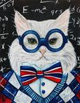 New Series Cats in Clothes Paintings Mr Peepers by k Madison Moore - Posted on Saturday, February 14, 2015 by K. Madison Moore