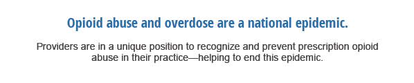 Opioid abuse and overdose are a national epidemic