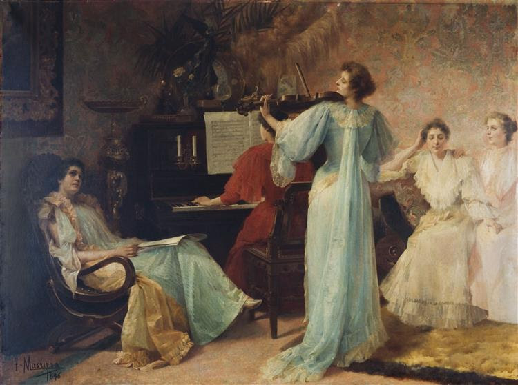 Una melodia de Schubert, c.1896 - Francesc Masriera