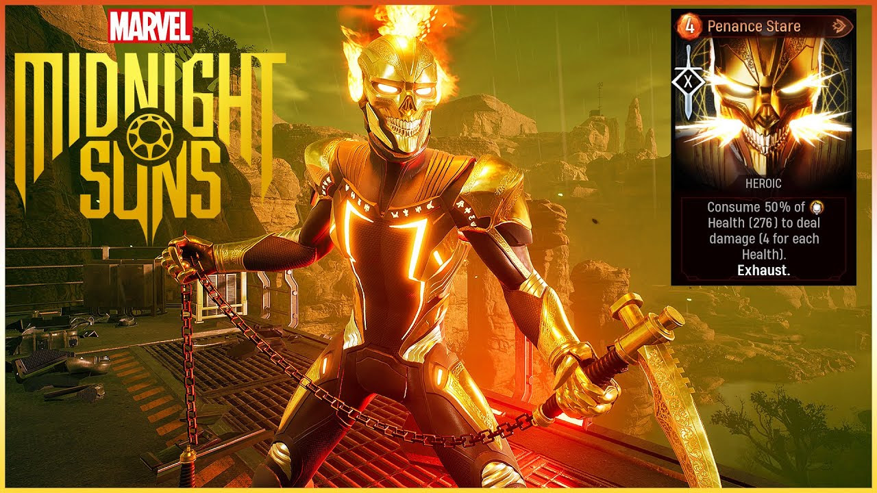 Players begin the ghost rider challenge mission with four cards, including two lash cards, one retribution, and one judgment to use against four whispers of memory enemies. Marvel's Midnight Suns Ghost Rider Midnight Suns Suit Unlocked (Dark