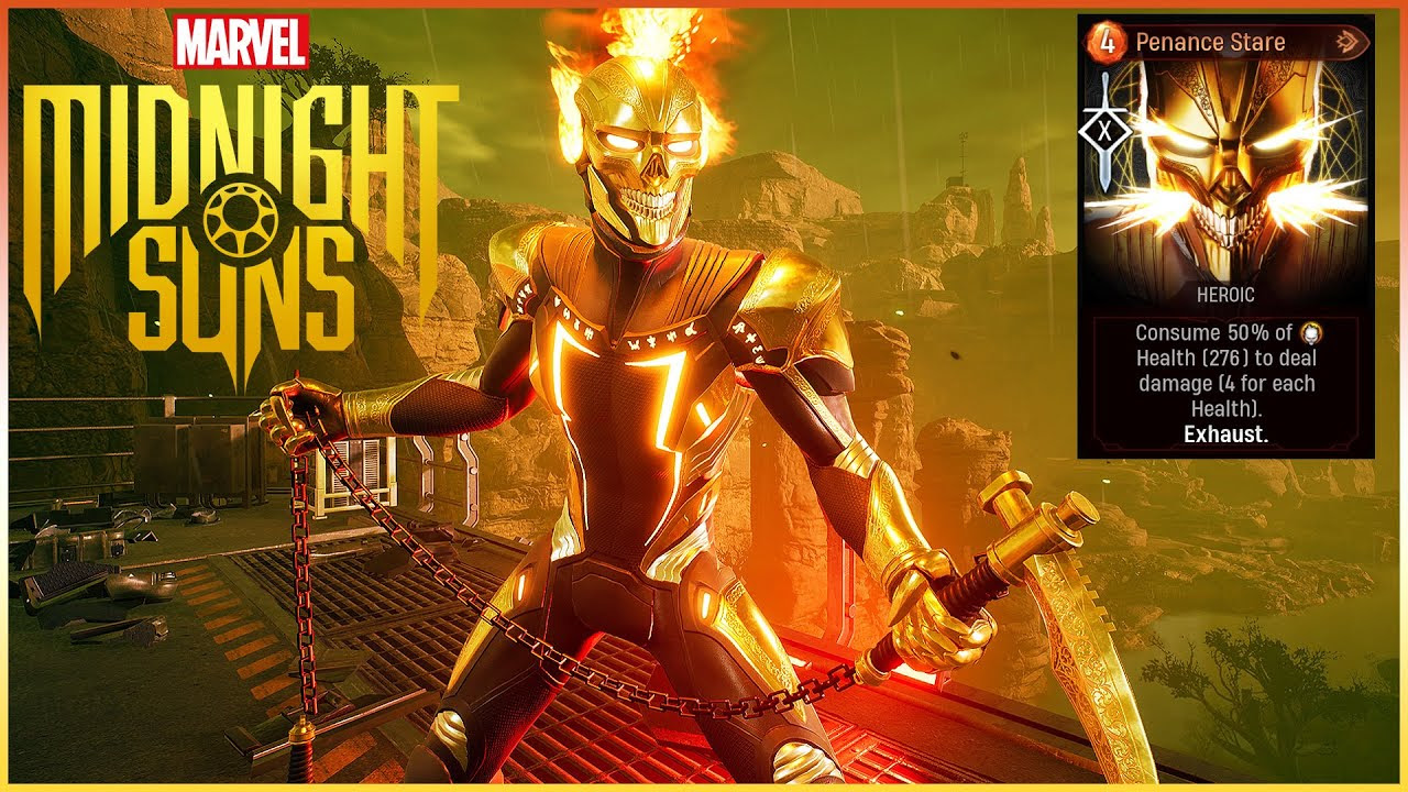Players begin the ghost rider challenge mission with four cards, including two lash cards, one retribution, and one judgment to use against four whispers of memory enemies. Marvel's Midnight Suns Ghost Rider Midnight Suns Suit Unlocked (Dark
