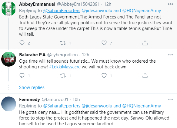 Nigerians react after Nigerian Army said they are not happy Gov Sanwo-Olu denied inviting them to the Lekki tollgate