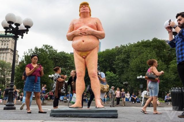 You Can't Unsee This: Nude Statues of Trump Pop Up in U.S. Cities