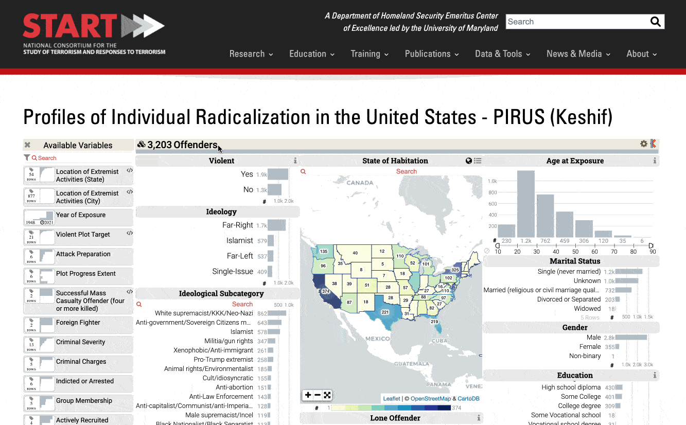 How to profile domestic extremists with PIRUS