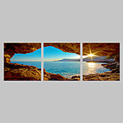Canvas Set of 3 Landscape Sea in Sunrise ...