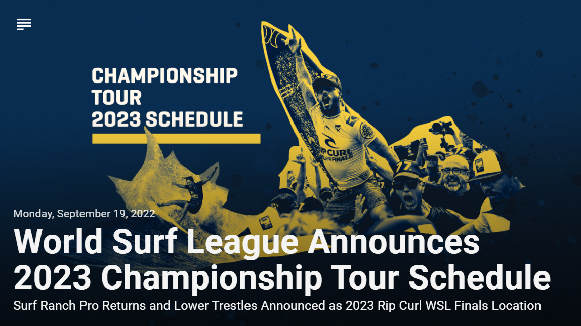 To The 2023 WSL Championship Tour Surf News Network