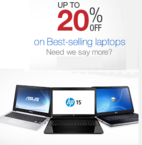 Upto 20% off on Laptops