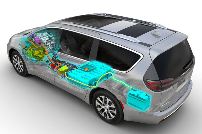 Schematic of Pacifica PHEV