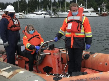 Photo of rescue boat training