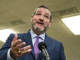 Sen. Ted Cruz, R-Texas, talks to reporters as he leaves the Capitol in Washington, Tuesday, Jan. 28, 2020. (AP Photo/Manuel Balce Ceneta)