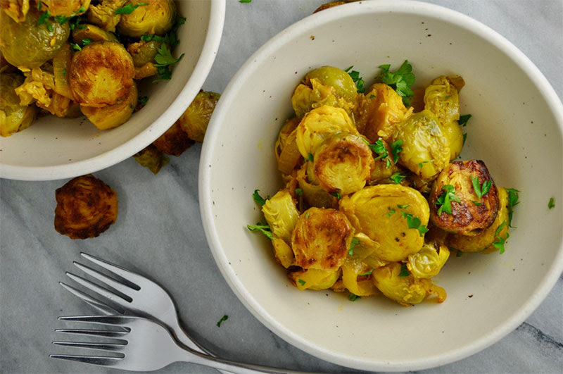 Bone Broth Braised Brussels Sprouts