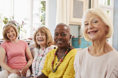 group of senior women sitting