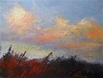 Sky Painting, Daily Painting, Small Oil Painting, Cloud Painting, "Autumn Skies" by Carol Schiff, 8x - Posted on Friday, December 12, 2014 by Carol Schiff
