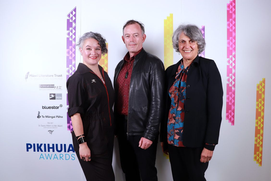Whiti Hereaka, John Huria and Robyn Bargh – trustees of the Māori Literature Trust