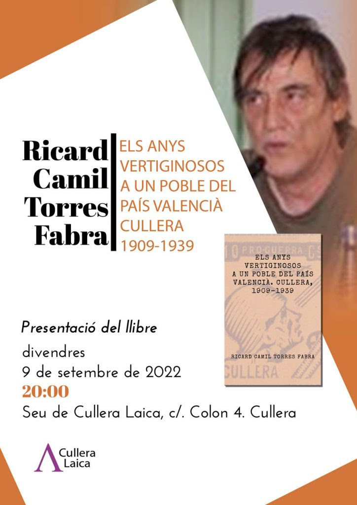 Presentación del libro de R. Camil Torres Fabra en la sede de Cullera Laica