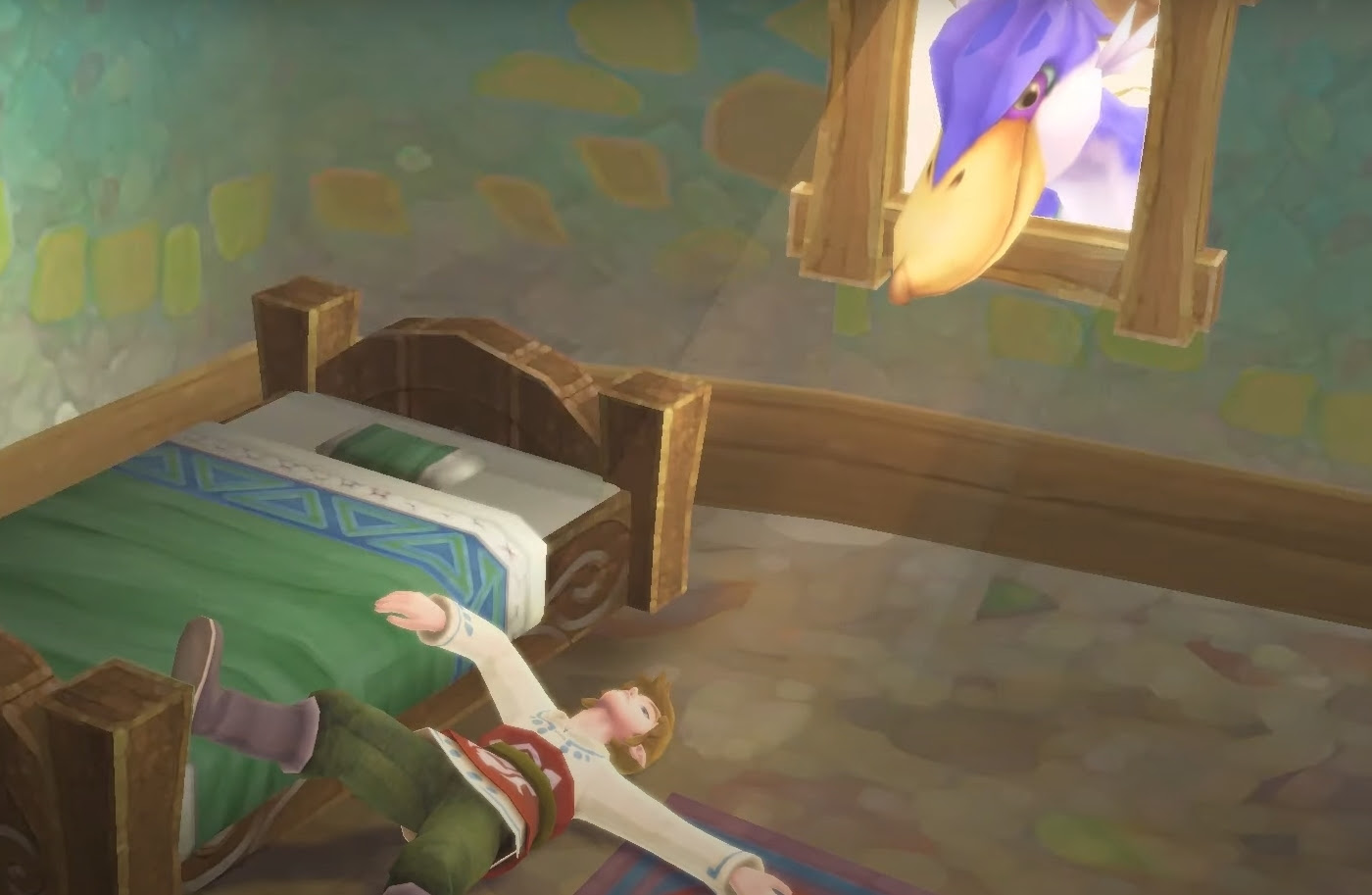 Zelda Skyward Sword Link Sleeping