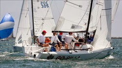 J/70s sailing regatta