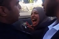 A crazed Muslim woman, upset that a Jew might drink from a public water fountain on the Temple Mount, guards it with her life.