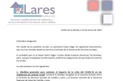 La Consejería de Familia envió a las dos patronales de residencias de ancianos el protocolo de la Junta de Castilla y León para no derivarlos a hospitales