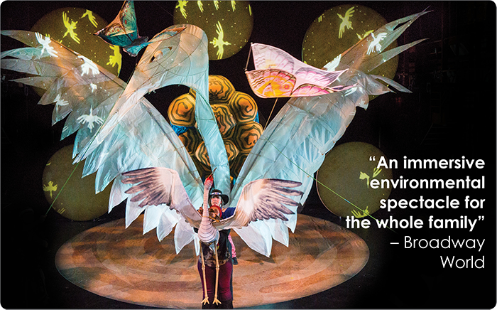 "An immersive environmental spectacle for the whole family" - Broadway World