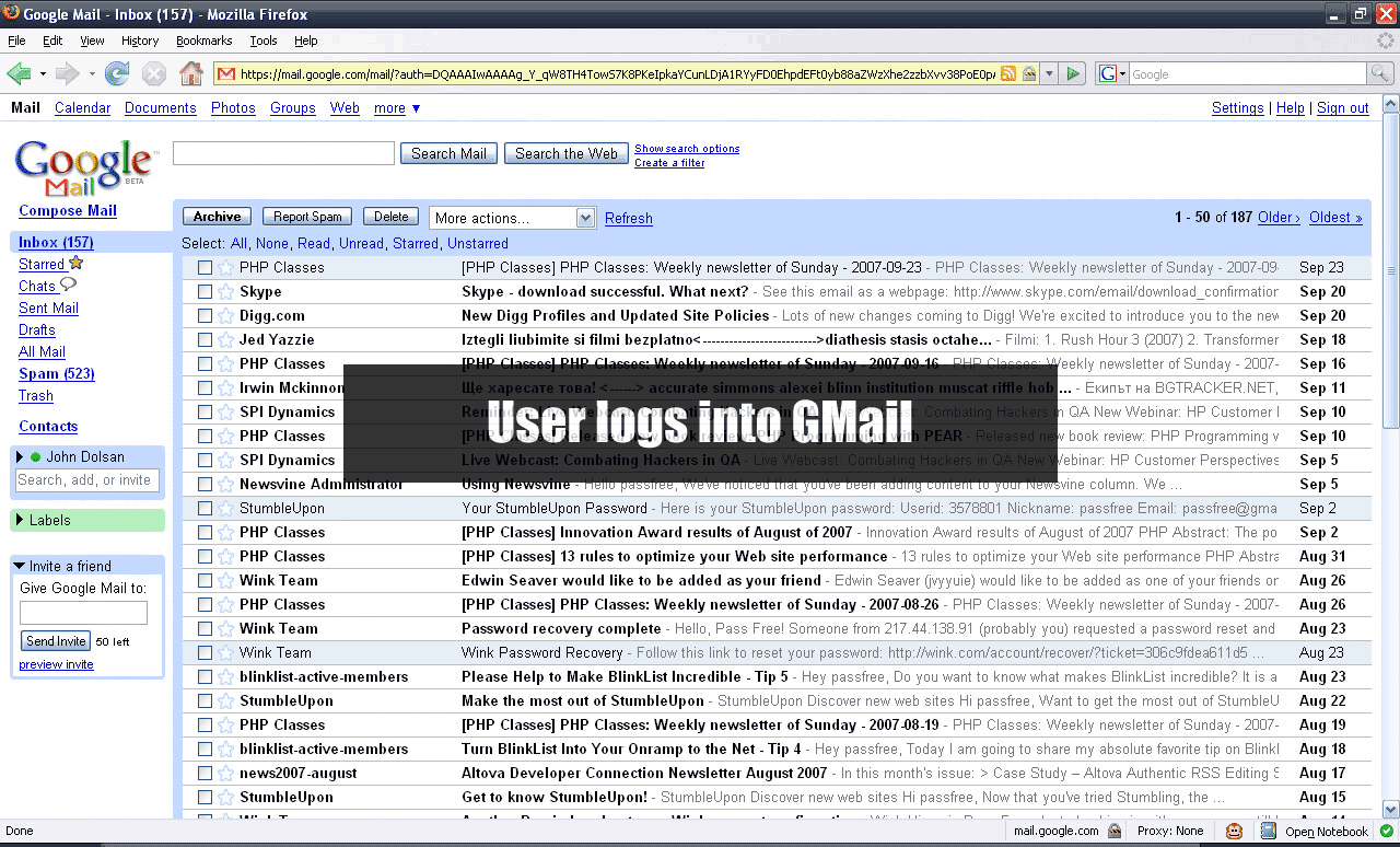 GMail security threat