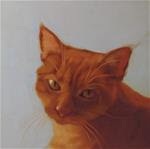 The Stare a painting of an orange cat - Posted on Wednesday, February 18, 2015 by Diane Hoeptner