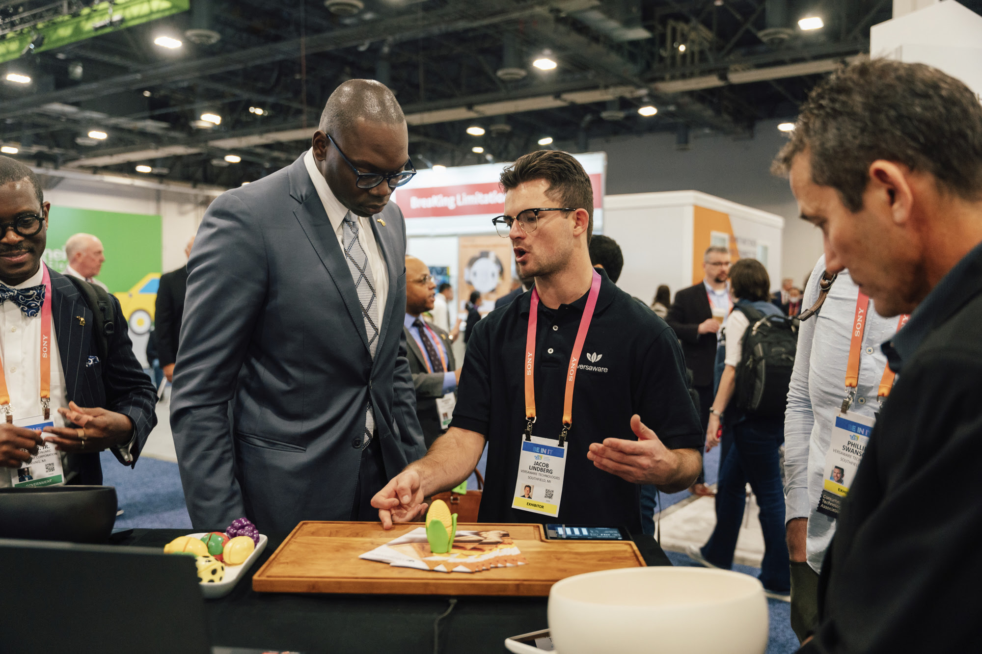 Lt. Governor Garlin Gilchrist and MEDC CEO Quentin Messer tour CES 2023