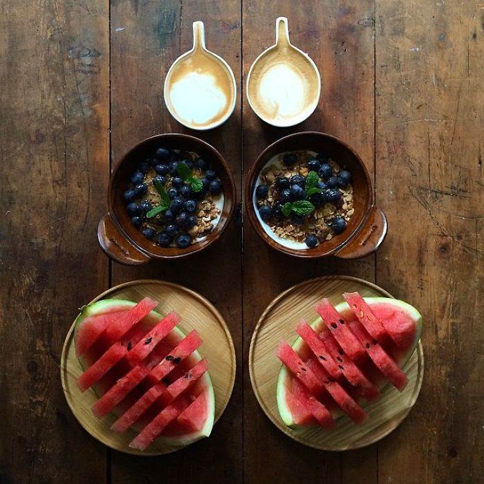 Симметричные завтраки перфекциониста  завтрак, симетрия