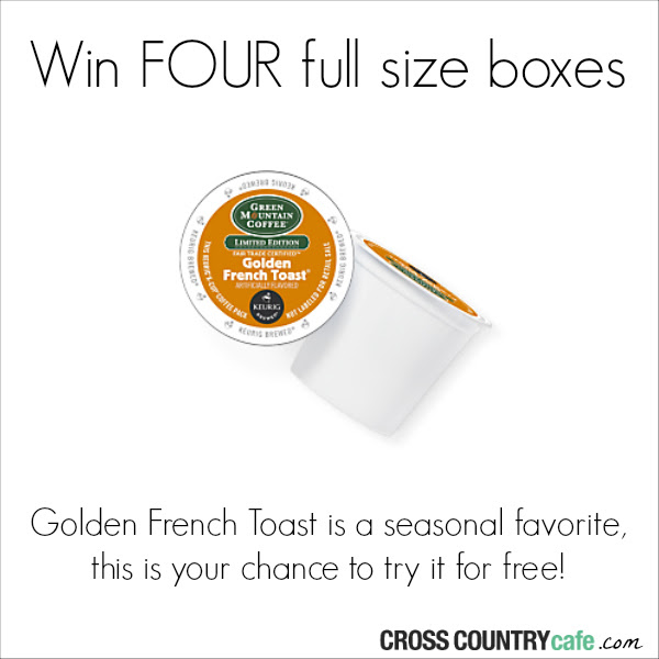 Golden French Toast Keurig K-cup coffee giveaway