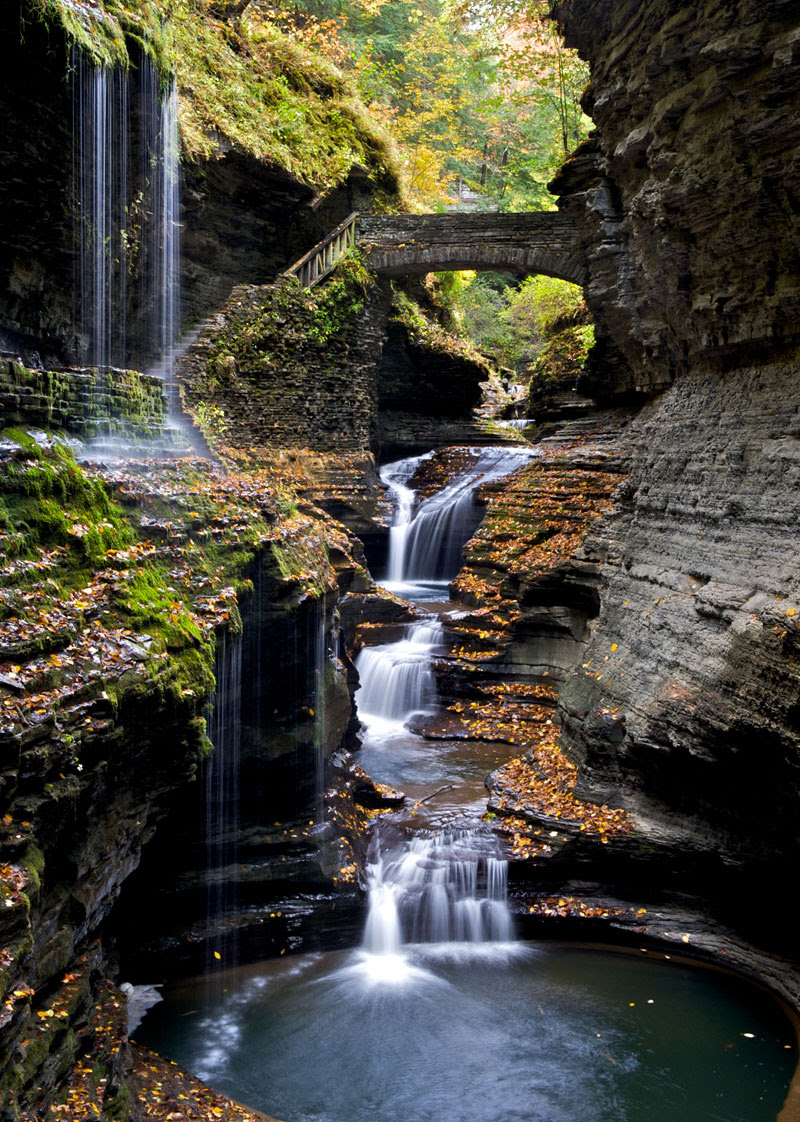 http://twistedsifter.com/2013/09/watkins-glen-gorge-rainbow-bridge-new-york/