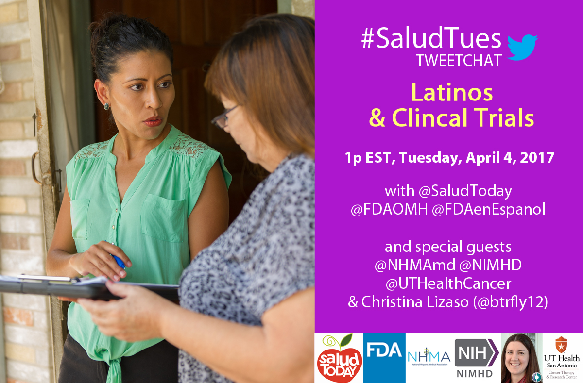Latinos and Clinical Trials Twitter Chat Flyer