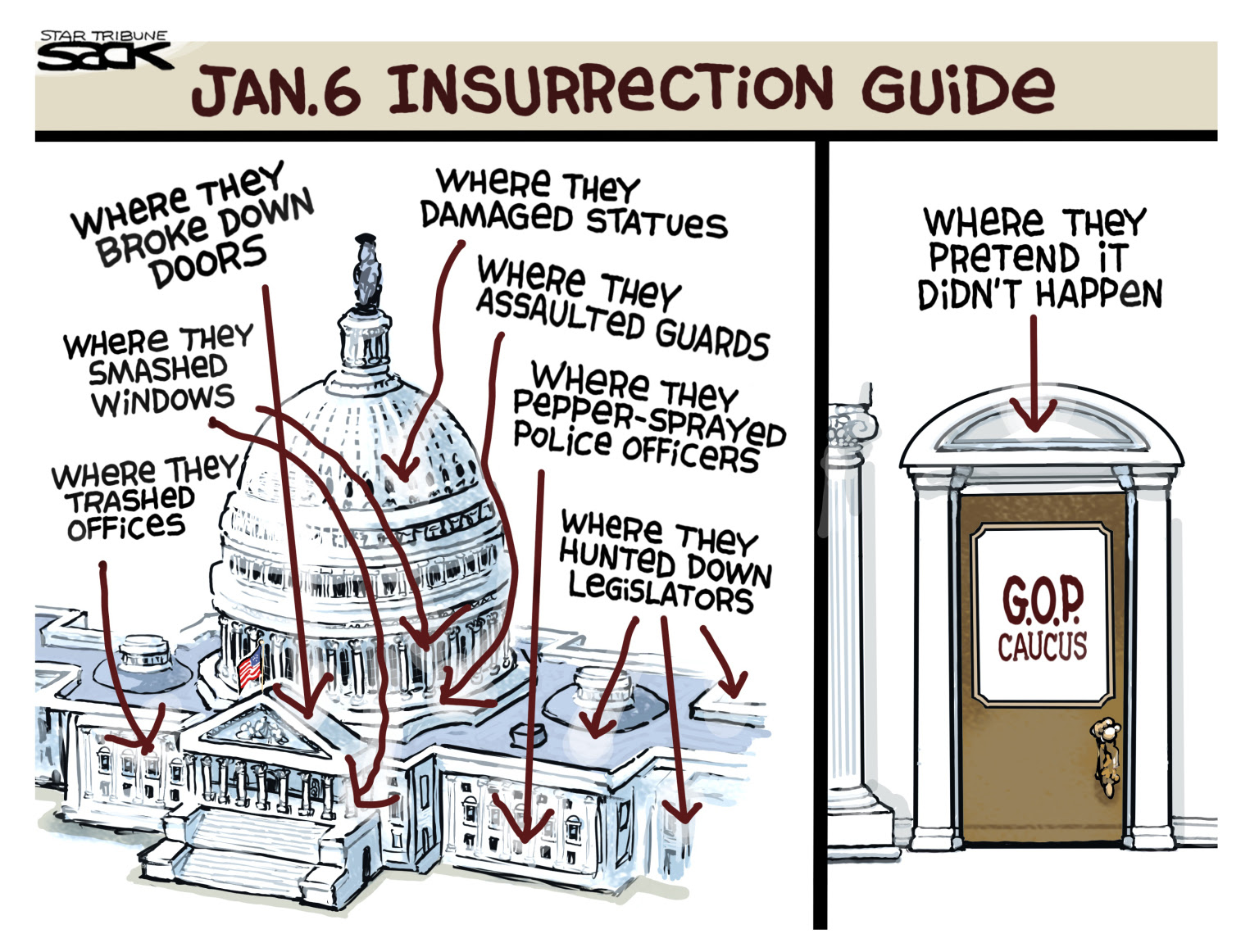 Jan 6th insurrection guide and the GOP pretense it didn't happen
