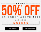 Extra 50% off on order above Rs.999