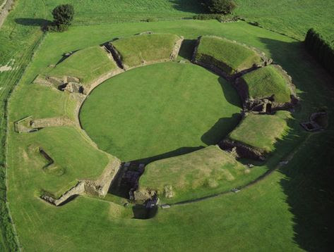 The abandoned Roman amphitheatre in Caerleon, Wales, is traditionally known as Arthur’s Round Table.