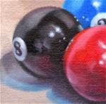 BEHIND THE 8 BALL still life oil painting - Posted on Friday, February 13, 2015 by Barbara Fox