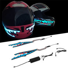 Shark Style Helmet Strip Night Signal Light Glowing