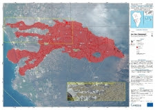 25.º mapa de valoración actualizado de la erupción volcánica de Cumbre Vieja en la Palma