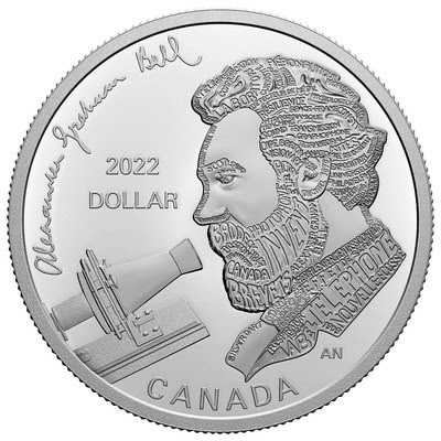 The Royal Canadian Mint's 2022 Proof Silver Dollar marks the 175th anniversary of the birth of famed inventor Alexander Graham Bell