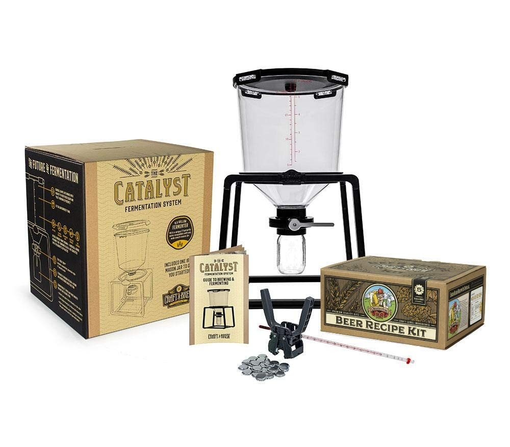 Craft A Brew Premium Homebrew Starter Home Brewing –6.5 Gallon Conical Fermenter – 5 Gallon Recipe Capping Kit – Thermometer (Oktoberfest Ale)