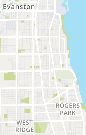 Evanston, Rogers Park, West Rige map