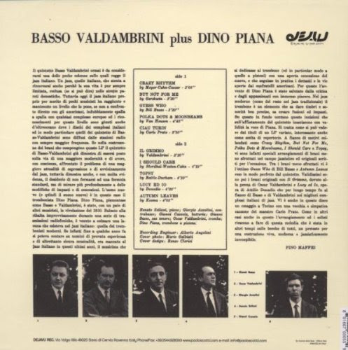 Basso Valdambrini Quintet* Plus Dino Piana - Basso Valdambrini Plus Dino Piana