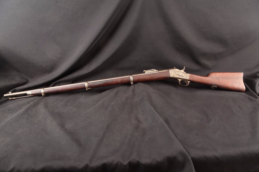 Remington Argentine Model 1879 Patria Rolling Block, Blue & Case Color 36” - Single Shot Rifle & Cleaning Rod, 1879-82 Antique - Picture 9