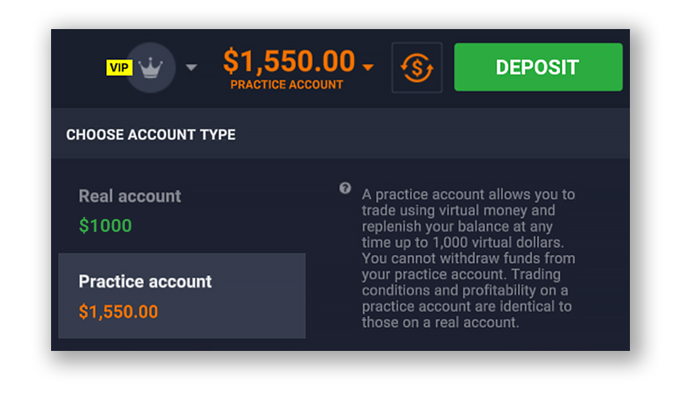 Options trading practice account