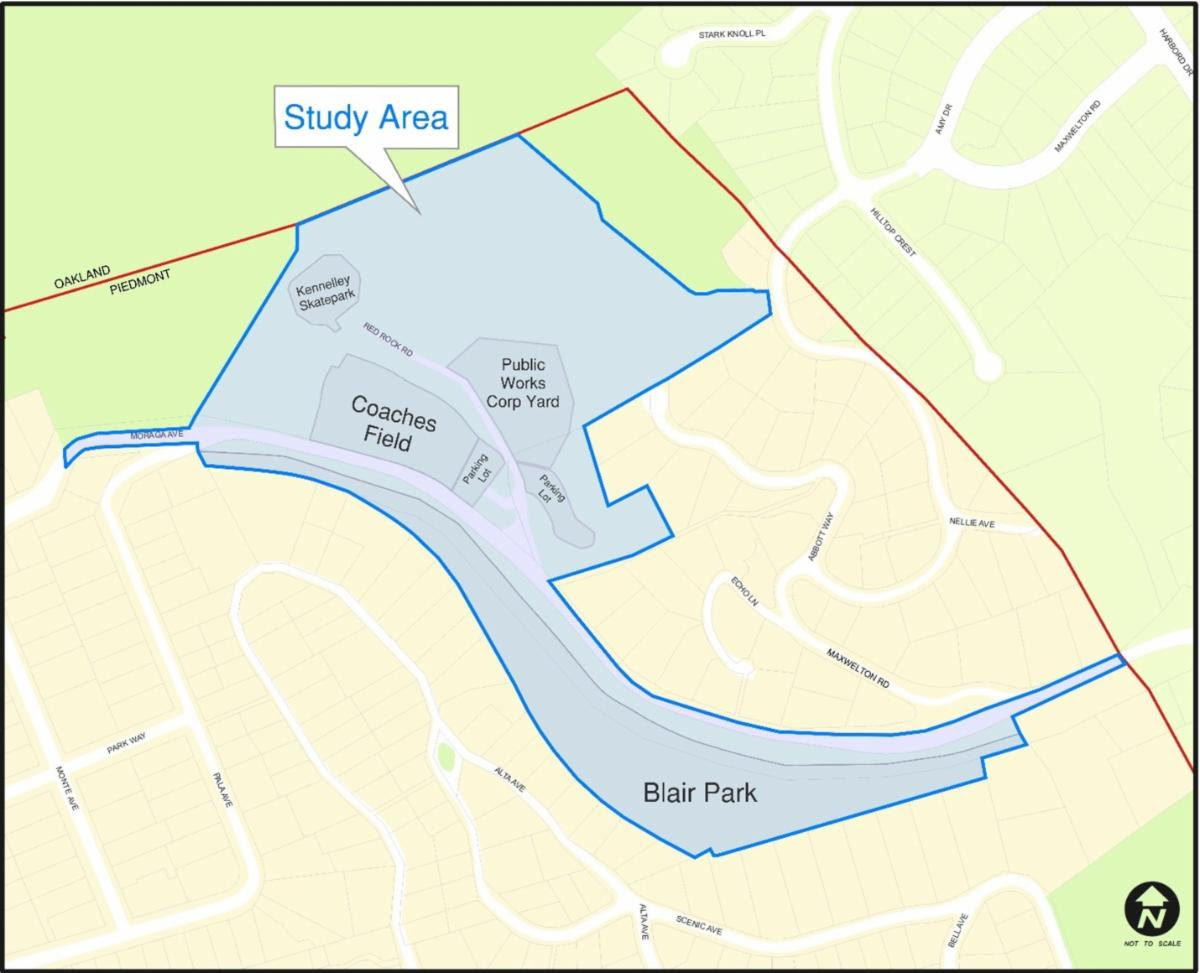 Map of Moraga Canyon Specific Plan study area