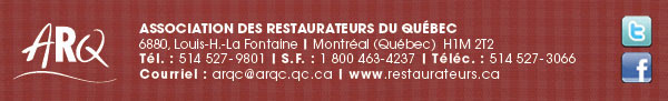 ASSOCIATION DES RESTAURATEURS DU QUÉBEC (www.restaurateurs.ca)