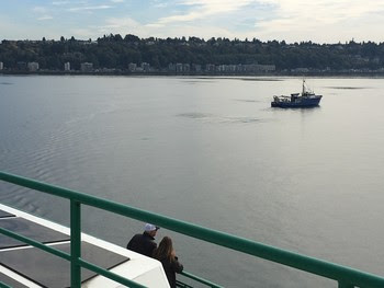 Photo of boat in Elliott Bay near Colman Dock