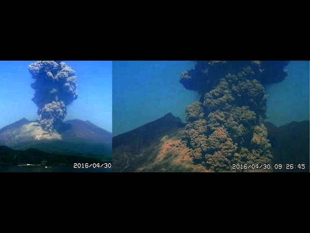 4/30/2016 -- Sudden large volcanic blast in South Japan ( Kyushu ) at Mt. Sakurajima Sddefault