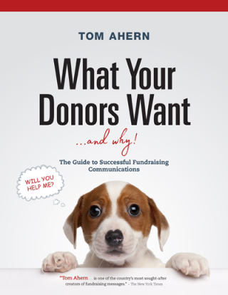 Tom's book cover "What Your Donors Want"