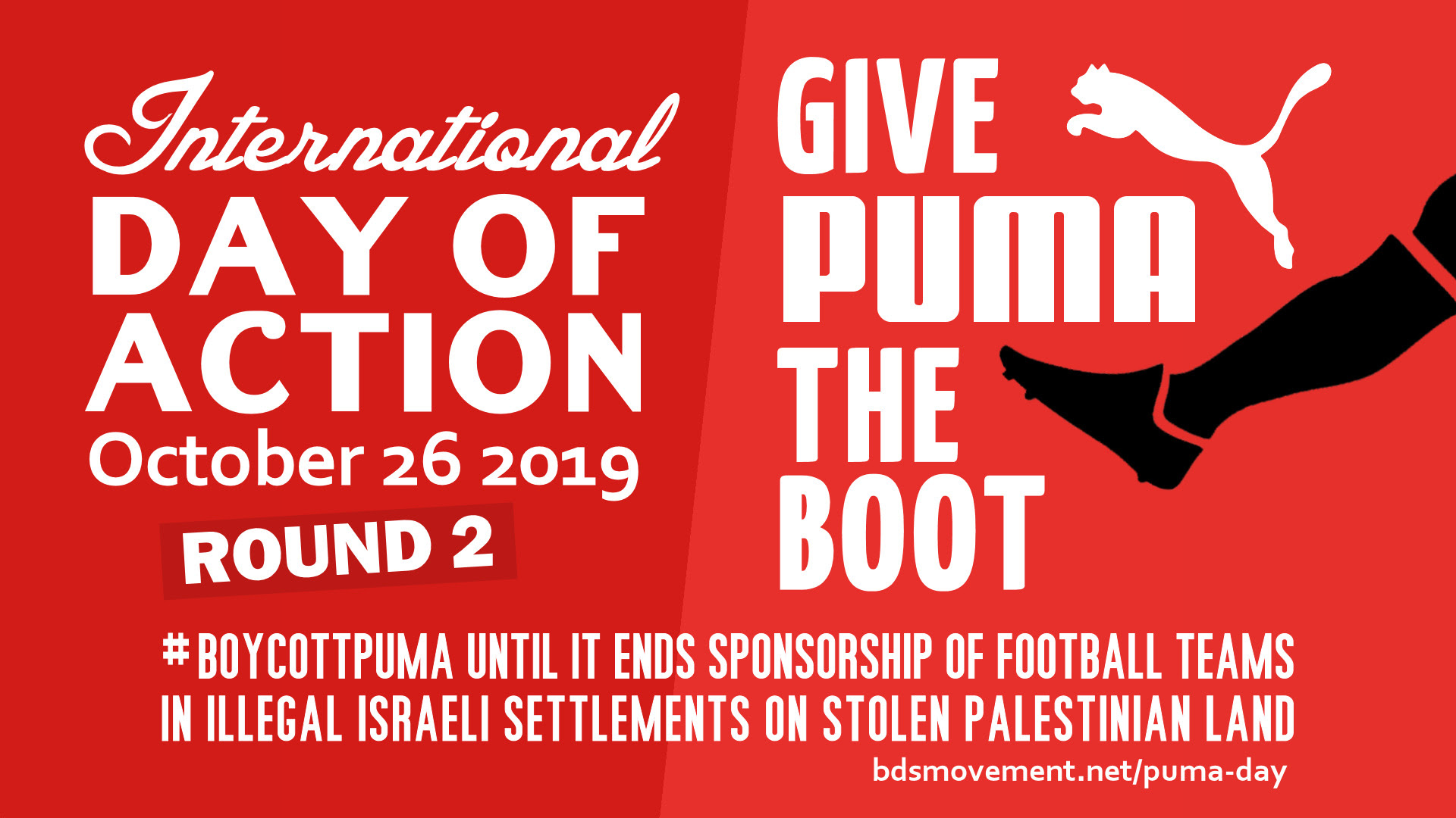 Second Global Boycott Puma Day of Action, Oct 26